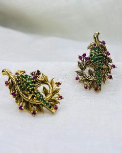 Women Parrot Design Antique Earrings | AJ303 No