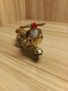 Polished Decorative Brass Mini Scooter Showpiece, Color : Golden