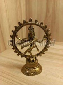 Polished Brass Nataraja Statue, Color : Golden, Packaging Type : Box