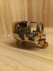 Polished Decorative Brass Mini Auto Showpiece 3x4.5 Inch Modern