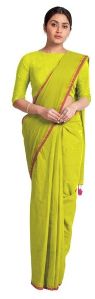 LEMON & MAGENTA HANDLOOM SOFT MULL COTTON SAREE