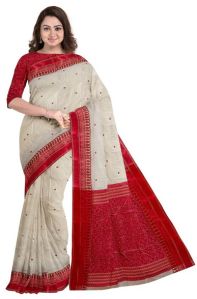 OFF-WHITE HANDLOOM TRADITIONAL GARD SILK SAREE