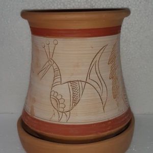 Handmade Terracotta Planting Pot with Plate