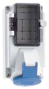 Surface Mounting Socket Outlet with MCB Fused IP44, 3 Pin, 16Amp