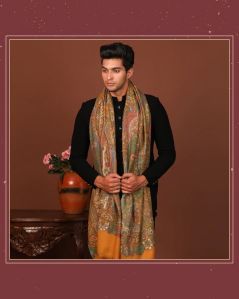 Mens Mustard Antique Shawl