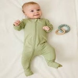 Snuggle Cotton Plain Baby Rompers, Color : Green Standard