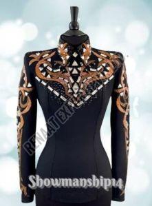 Leather Embroidered SJKT009 Showmanship Jacket, Color : Multi Color