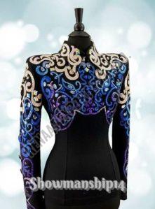 Leather Embroidered SJKT011 Showmanship Jacket, Color : Multi Color