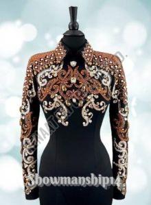 Leather Embroidered SJKT012 Showmanship Jacket, Color : Multi Color