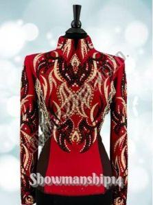 Leather Embroidered SJKT013 Showmanship Jacket, Color : Multi Color