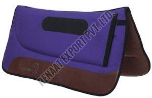 Leather SPAD010 Horse Saddle Pad, Color : Brown, Purple Standard