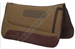 Leather SPAD014 Horse Saddle Pad, Color : Brown Standard