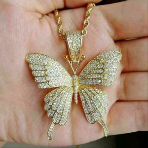 Ladies Butterfly Diamond Pendant