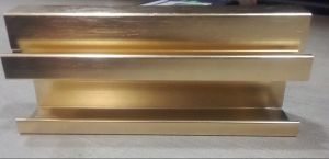 45mm Golden Brush Aluminium Glass Handle Profile