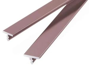 Aluminium T Patti/Profile- 22mm- Rose Gold, Length : 3 metres