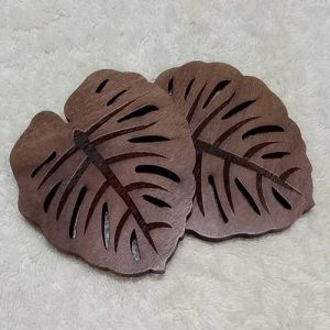 Leaf Shaped Wooden Coasters