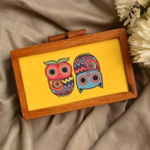 Painted Wooden Clutch