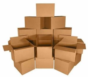 Kraft Paper Corrugated Packaging Box, Color : Brown