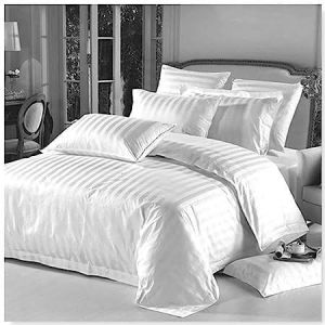 Plain Satin Stripe Bed Sheet