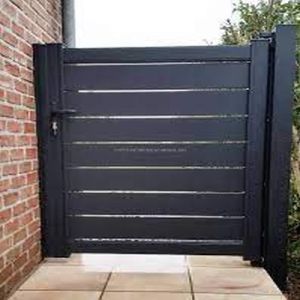 Polished Aluminum Single Side Automatic Swing Gate