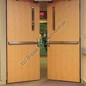 Polished Wooden Automatic Swing Door, Color : Brownish