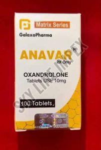 Galaxo Pharma Anavar Oxandrolone 10 Mg Tablet, Color : White