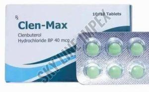 Clen-max Tablets, Composition : Clenbuterol Hydrochloride BP