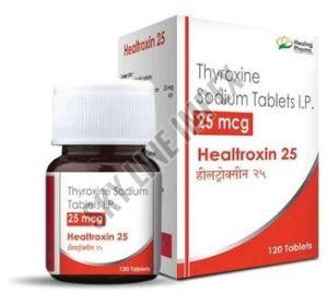 Healtroxin 25 Tablets, Packaging Type : Glass Bottle