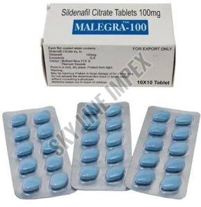 Malegra-100 Tablets, Composition : Sildenafil Citrate For To Treat Erectile Dysfunction