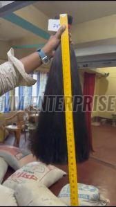 24 Inch Black Double Drawn Human Hair