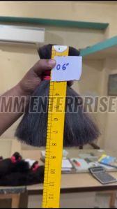 6 Inch Black Double Drawn Human Hair