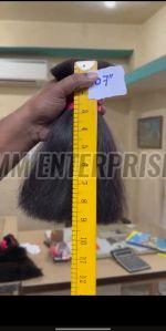 7 Inch Black Double Drawn Human Hair