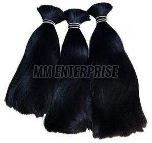 8 Inch Black Double Drawn Human Hair