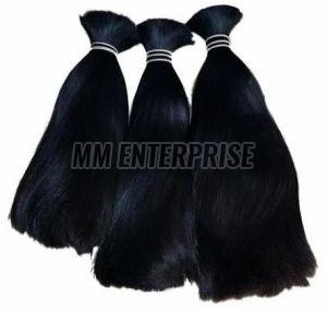 9 Inch Black Double Drawn Human Hair