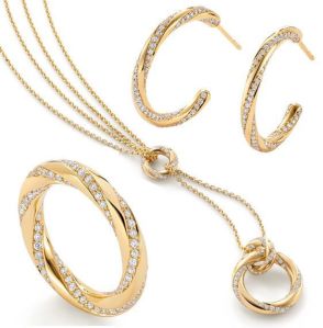 Ladies Golden Fancy Necklace Set Party, Main Stone : Stone