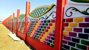 Color Coated Precast Boundary Wall