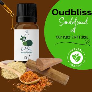 Oudbliss Natural Sandalwood Oil, Color : Pale Yellow, Yellow