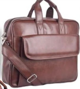 Brown PU Leather Laptop Bag