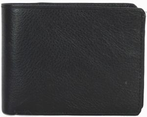 Plain Mens Black Leather Wallet Regular Use