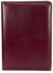 Plain Maroon PU Leather Folder File