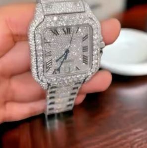 Mens Best Luxury Round Diamond Watch