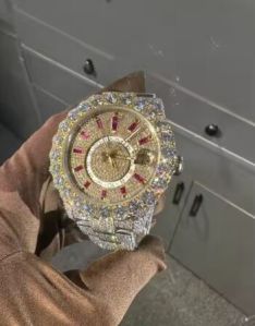 Mens Luxury Vvs Moissanite Diamond Watch Limited Edition