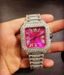 Top Rated Luxury VVS Moissanite Diamond Iced Out Hip Hop Quartz Watch