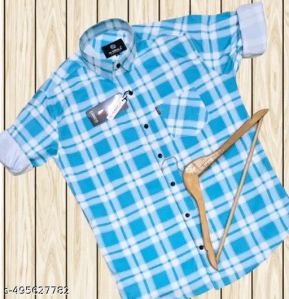 Simple Collar Full Sleeves Premium Cotton Shirt (Green) XXL, XXXL