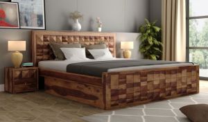 wooden bed
