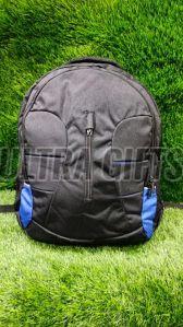 Plain Polyester Black Backpack