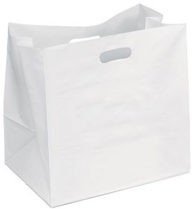 White Kraft Paper Bag with D Cut Handle