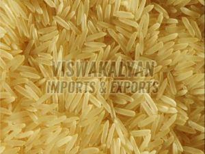 Fully Polished Golden Sella Basmati Rice, Variety : Long Grain, Packaging Type : PP Bags For Cooking, Human Consumption