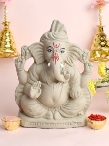 7 Inch Eco Friendly Ganesh Murti-non Colored ( Designs Assorted )