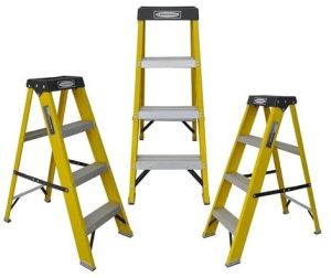 Polished Aluminium Fiberglass Extension Ladder, Color : Yellow Black